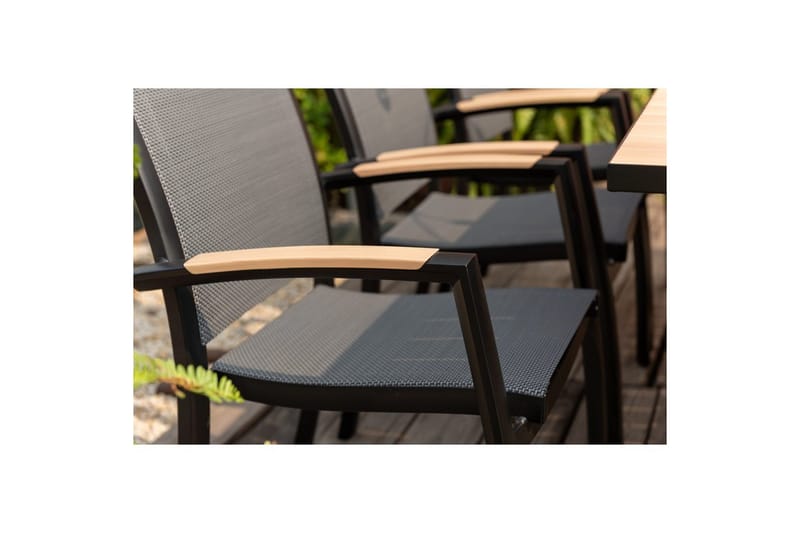 Utomhusmöbelgrupp Lifestyle Garden Panama 200 cm 6 stapelbarfotölj - 6 stapelbarfotölj - Utemöbler - Utegrupp - Matgrupp utomhus