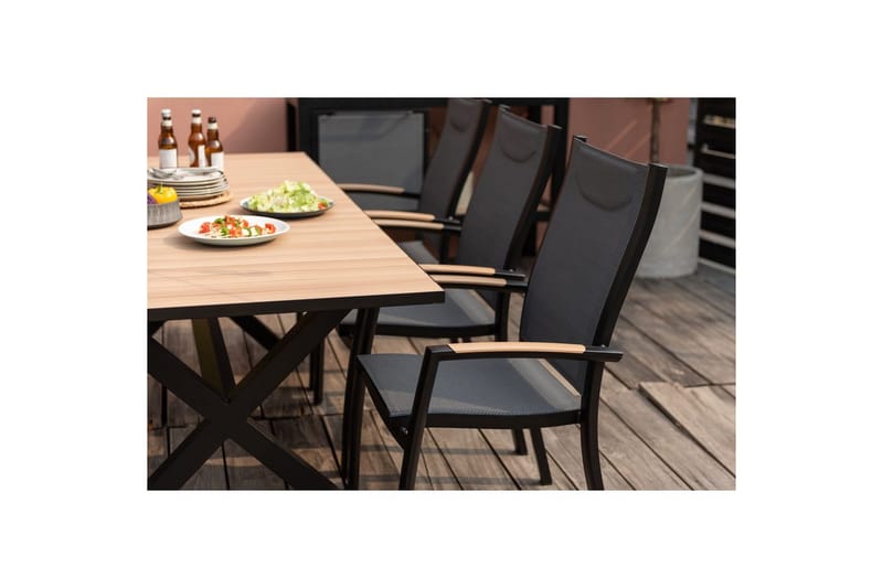 Utomhusmöbelgrupp Lifestyle Garden Panama 200 cm 6 stapelbarfotölj - 6 stapelbarfotölj - Utemöbler - Utegrupp - Matgrupp utomhus