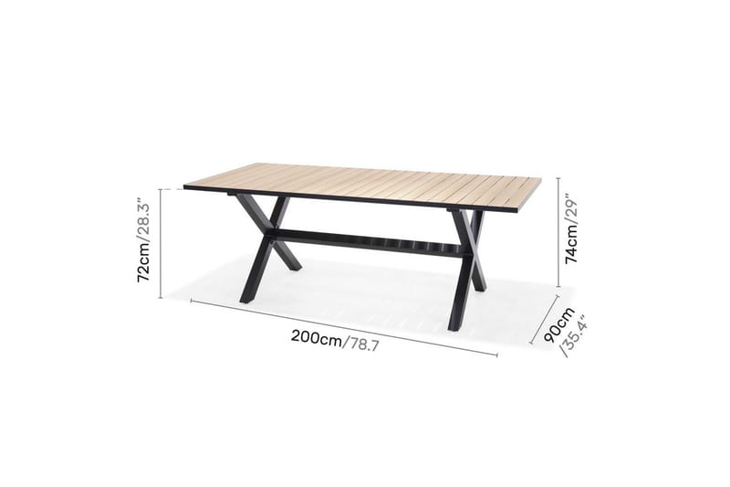 Utomhusmöbelgrupp Lifestyle Garden Panama 200 cm 6 stapelbarfotölj + 2 pos. fotölj - 6 stapelbarfotölj + 2 pos. fotölj - Utemöbler - Utegrupp - Matgrupp utomhus