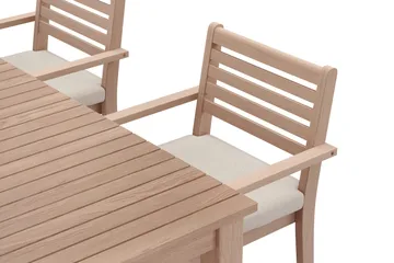 Wagnera Matgrupp Utomhus 206 cm med 4 Kamman Matstolar - Beige - Utemöbler - Utegrupp - Matgrupp utomhus