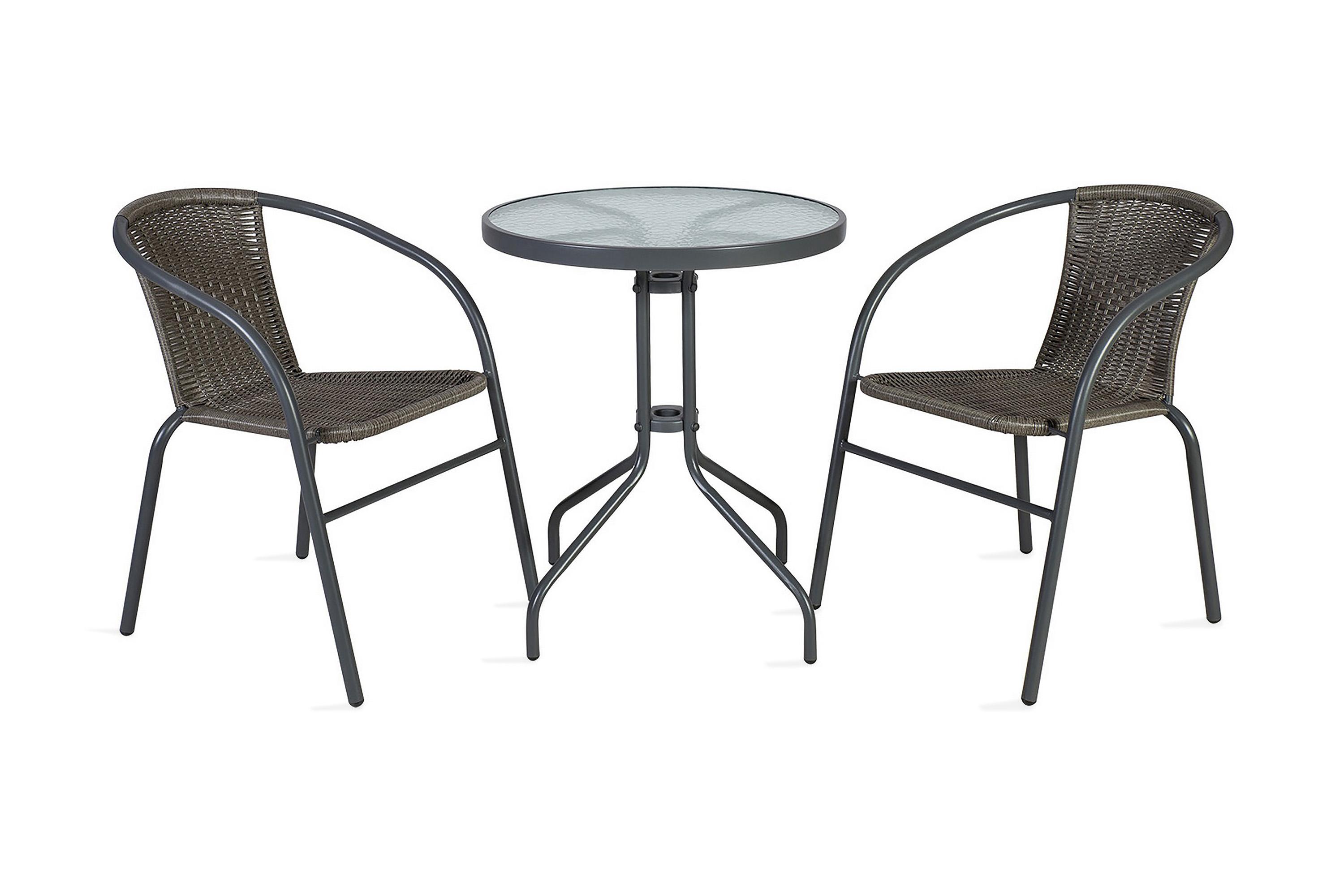 Balkong set BISTRO bord och 2 stolar D60xH70 grå - K20561