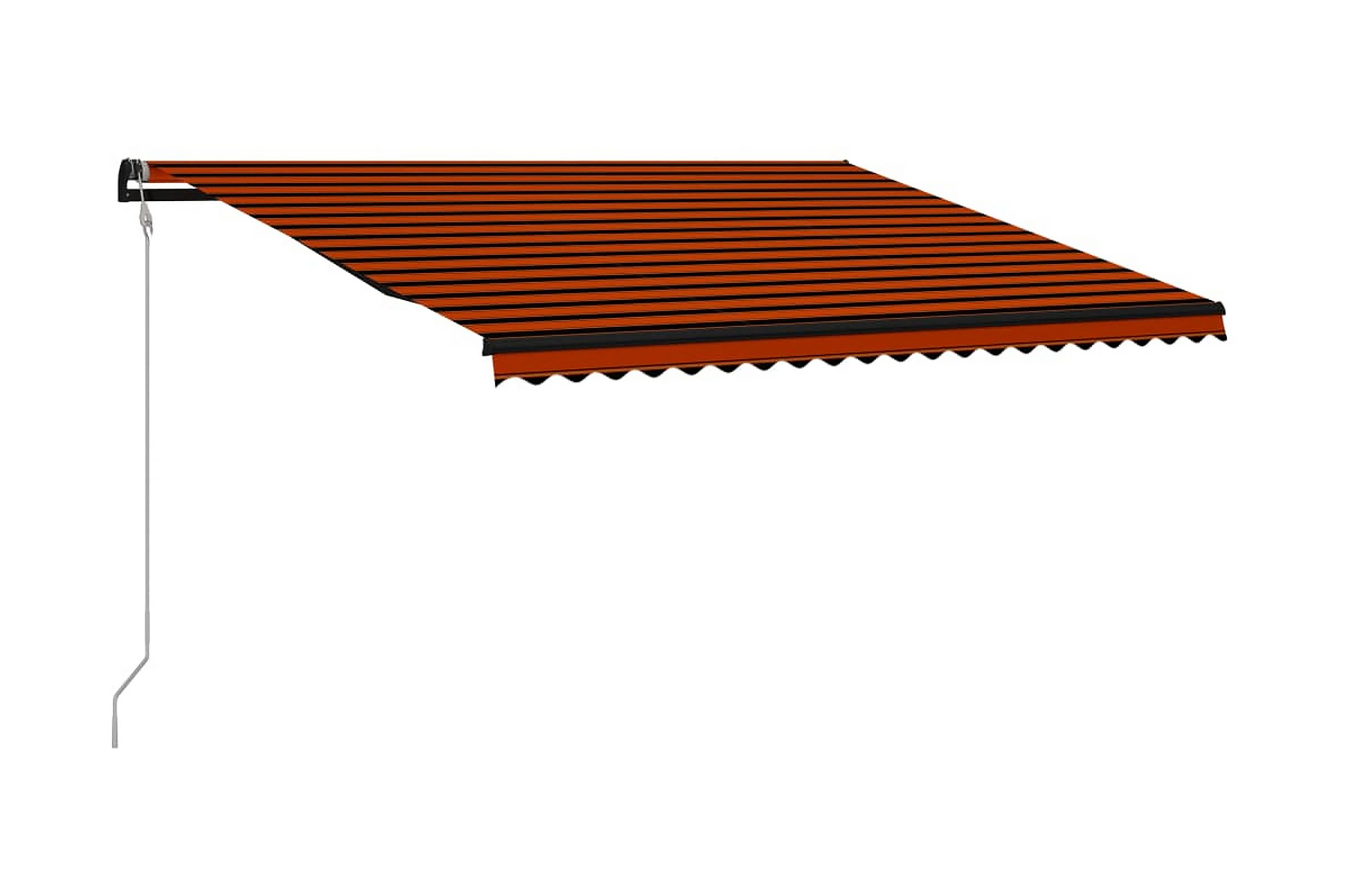 Markis automatiskt infällbar 500x300 cm orange och brun - Orange 3055269