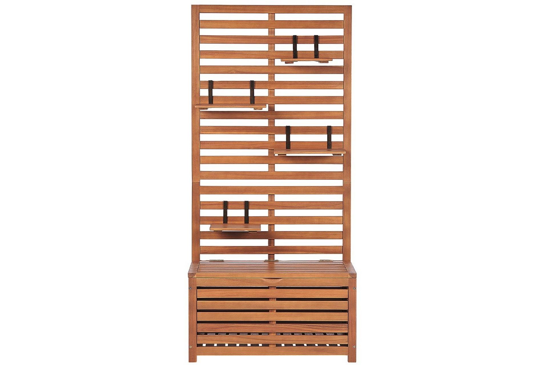 Trädgårdsbänk med väggpanel Matino -