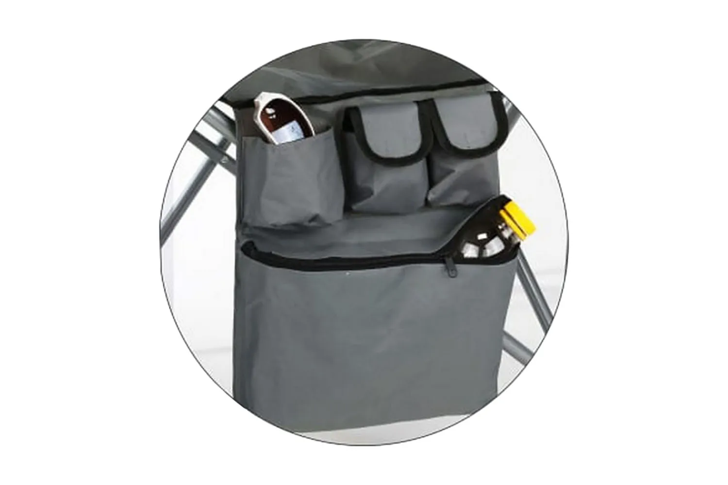 Alternativ bild 1 för HI Lyxig campingstol med fotstöd antracit