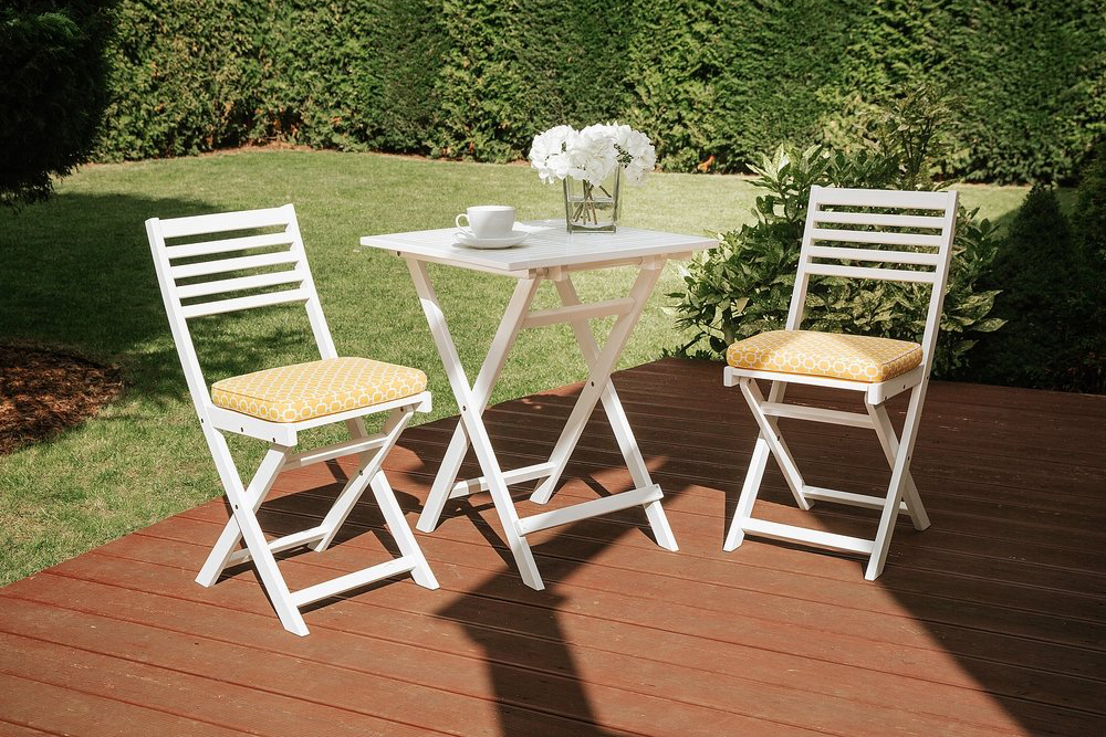 REA/Black Friday Fiji Balkongset 60 cm - Gul Cafeset Tyg