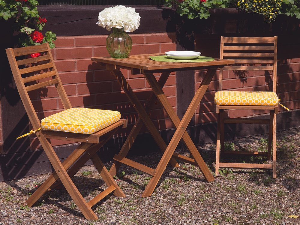 REA/Black Friday Fiji Balkongset 60 cm - Trä/Natur Cafeset Brun Tyg