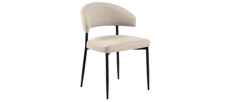 Sawako Matstol med Armstöd, Beige / Svart