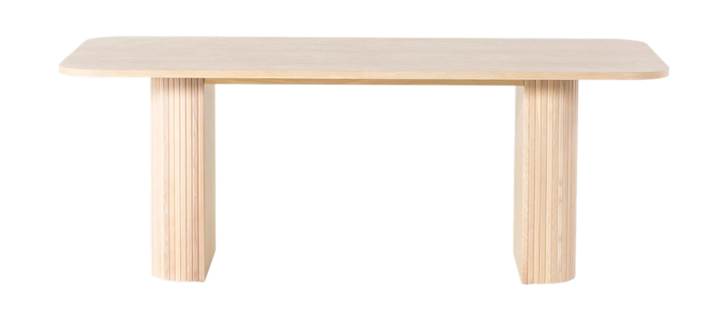 Kopparbo Matbord 200 cm, Ljust vitlaserat ekträ