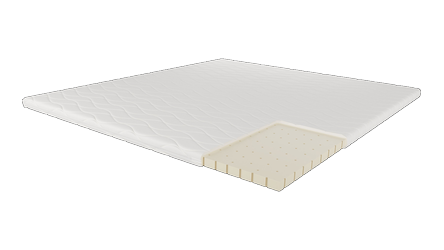 HVILA Bäddmadrass 160x200 cm – 7 cm Medium/Fast Punktelastisk Latex med Tvättbar Klädsel, undefined