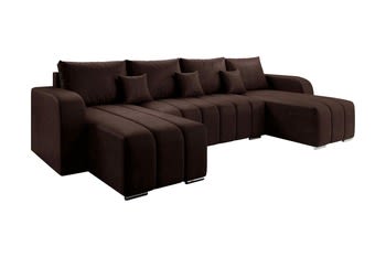 Brun bäddsoffa