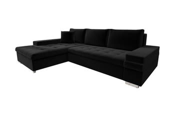 Svart bäddsoffa