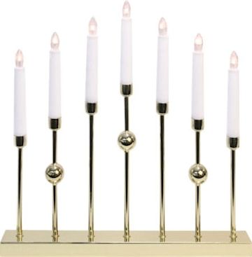 Adventsljusstake mässing