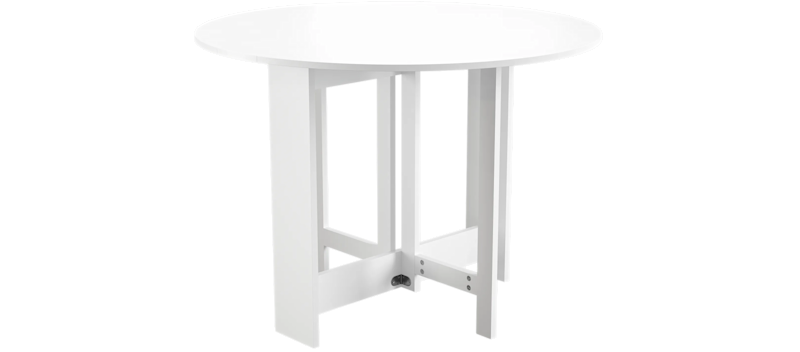 Jeba Runt Matbord med klaffar 100 cm med plats för 4 personer, Vit