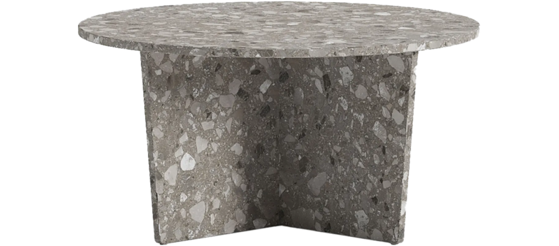 Wedge Runt Soffbord Sten 80 cm, Grå