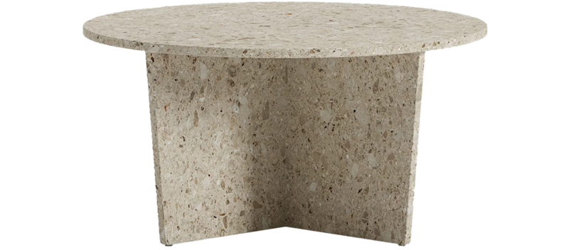 Wedge Runt Soffbord Sten 80 cm, Beige