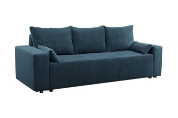 Blå bäddsoffa