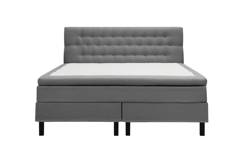 Hilton Komplett Sängpaket 180x200 cm Kontinentalsäng med diamant sänggavel, Grå