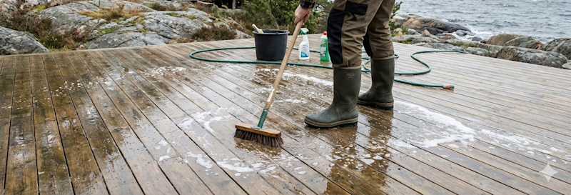 Tvätta & rengöra altan och trädäck